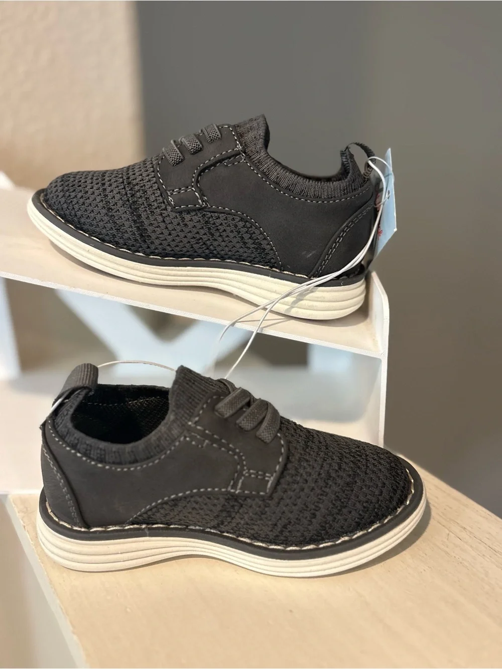 Cat And Jack Shane Knit Dress Formal Wedding Church Shoes Gray Toddler Sz 6 NEW